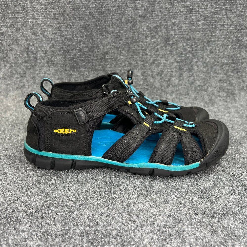 Keen Seacamp II CSX Water Sandals Boys 5 Black Blue Outdoor Waterproof Hiking